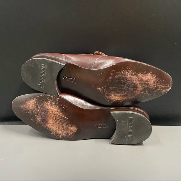 Vtg Florsheim Imperial‎ Gold Bit Penny Loafers Brown Leather Dress Shoes Sz 10 D - Picture 9 of 13